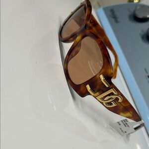 Dolce & Gabbana Tortoiseshell Sunglasses with Gold Logo